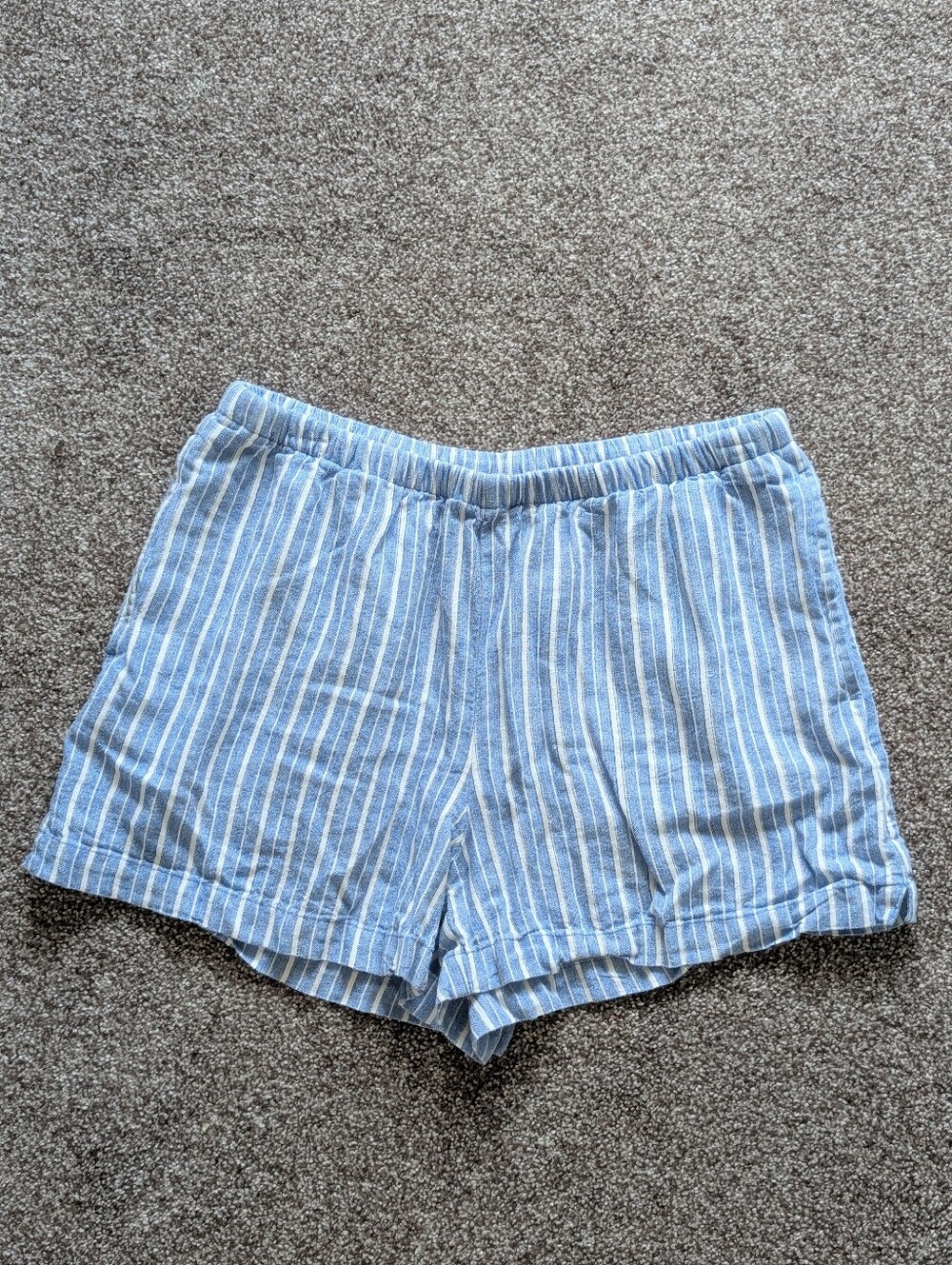 A New Day Blue Striped Shorts Size Small